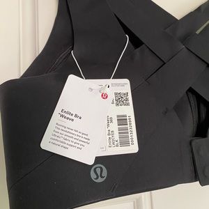Lululemon Elite Weave-Back Bra Black Sz 36B NWT